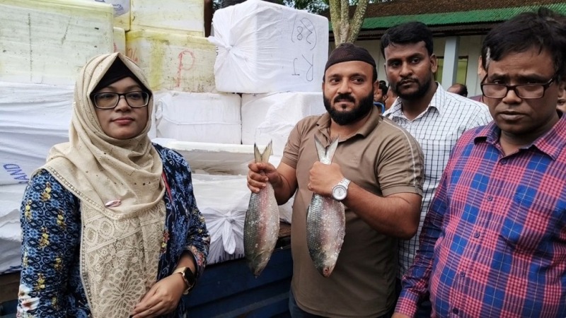 আখাউড়া স্থলবন্দর দিয়ে আগরতলা গেল ৭ টন ইলিশ