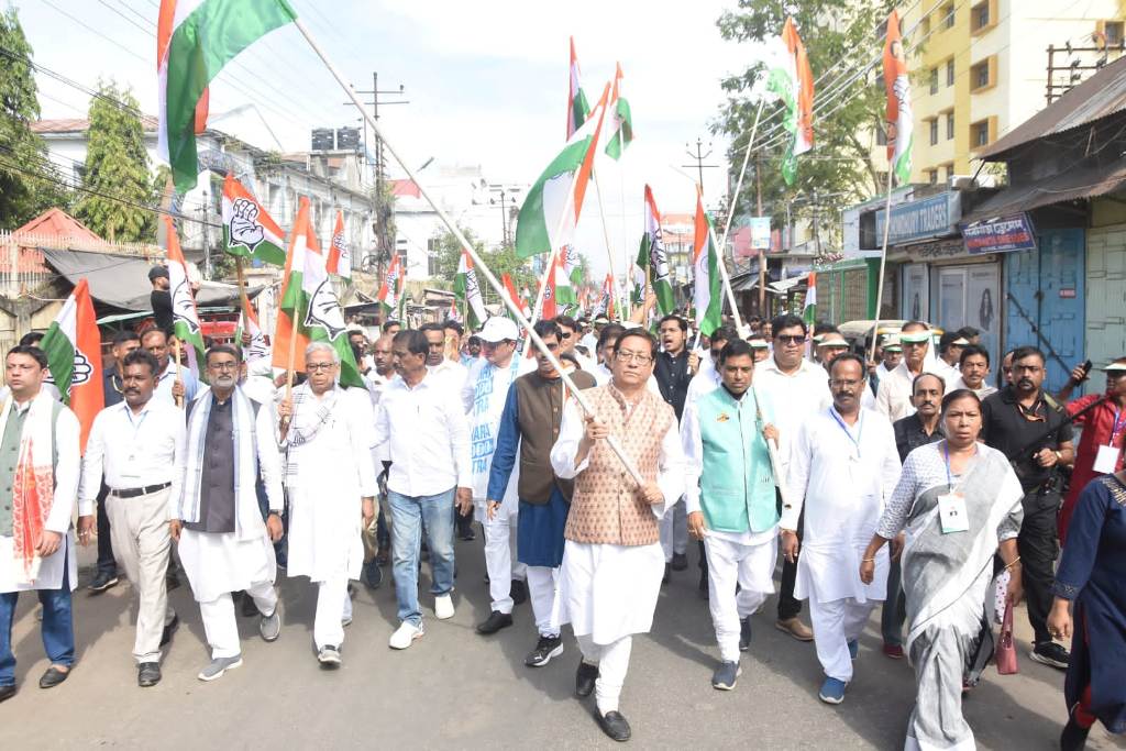 ইন্দিরা গান্ধীর জন্মদিনেই ত্রিপুরা বাচাও পদযাত্রা কংগ্রেসের 